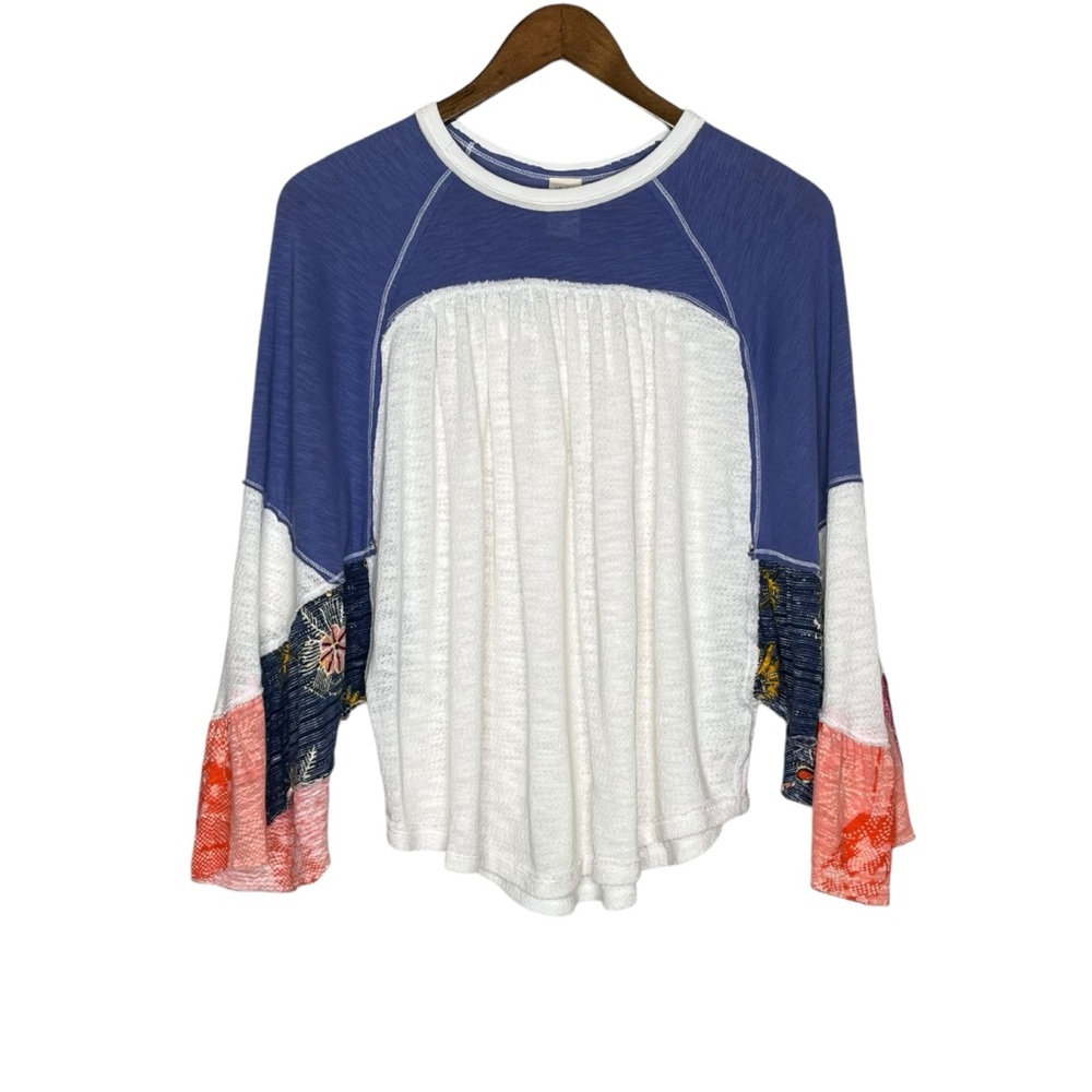 Free People We The Free Friday Fever Patchwork‎ Thermal Top Size XS